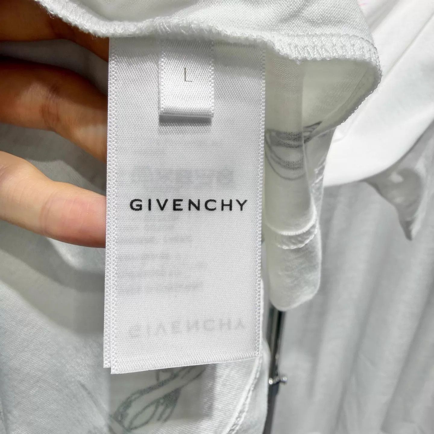 Givenchy White Graphic Print Short Sleeve T-Shirt Size US L / EU 52-54 / 3 - 4 Thumbnail