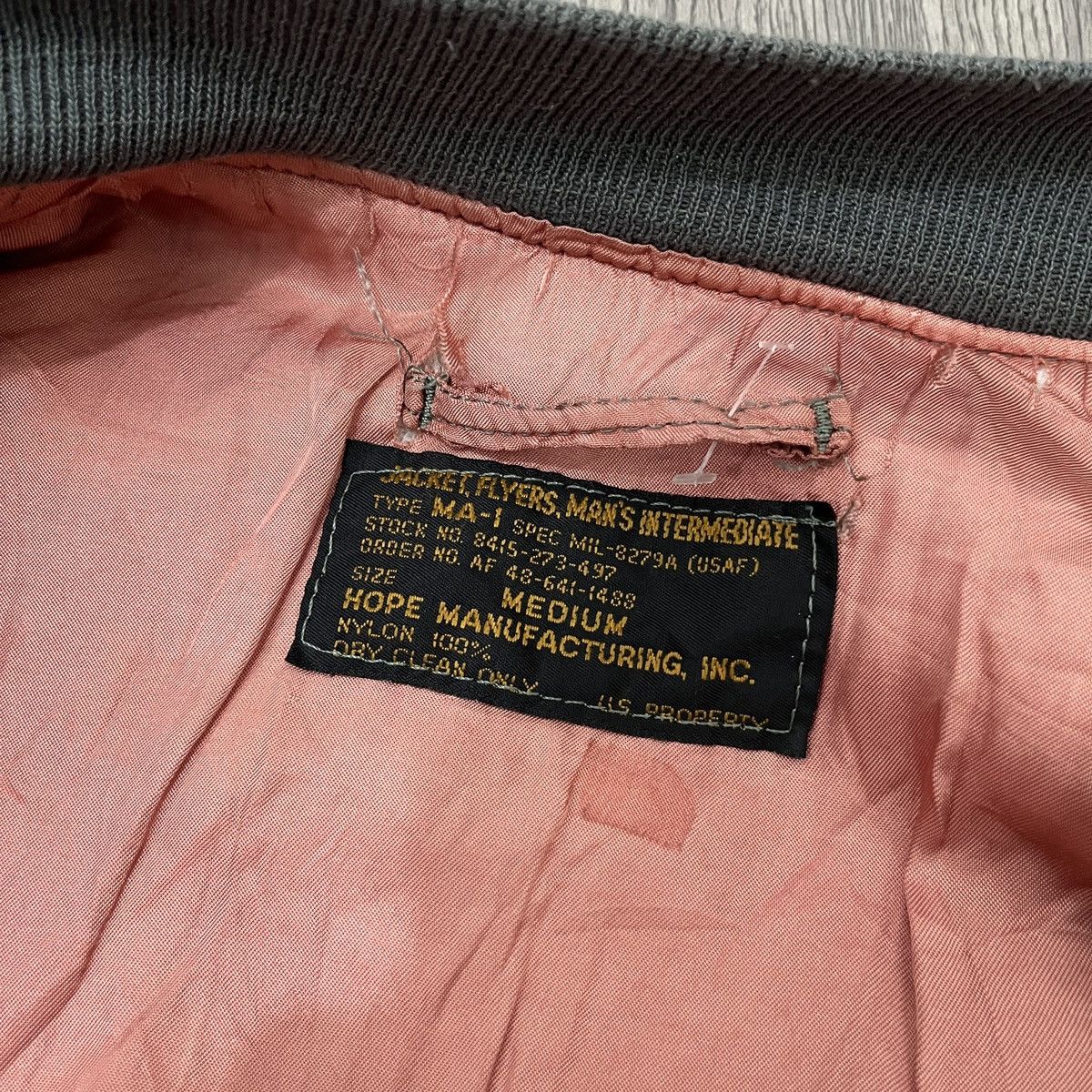 Alpha Industries Hope Manufacturing inc Ma-1 Fly Bomber Jacket Army Size US M / EU 48-50 / 2 - 13 Thumbnail