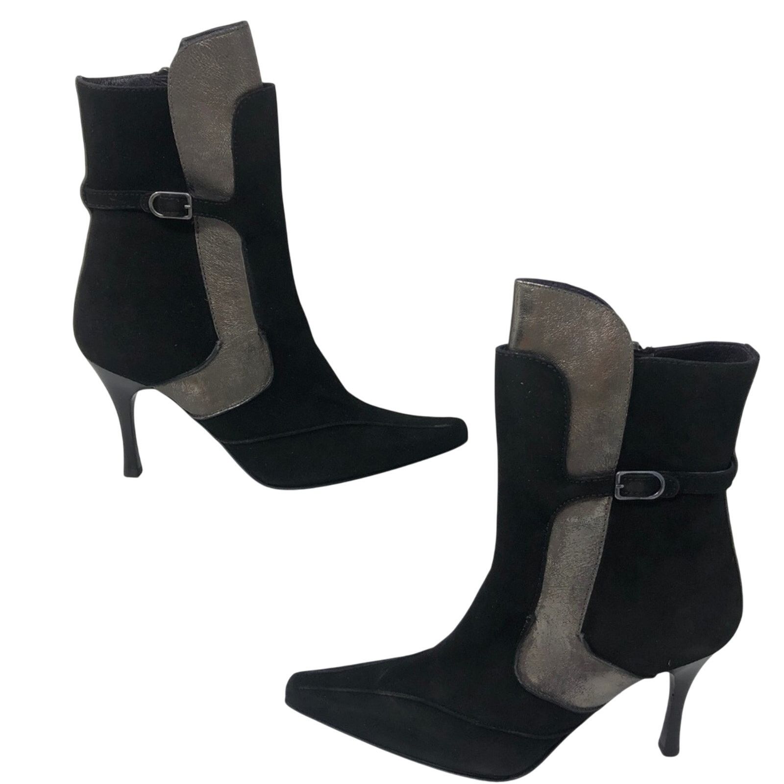 Donald Pliner Donald Pliner Black Suede Leather Metallic Boot $595 NWT Size US 11 / IT 41 - 5 Thumbnail