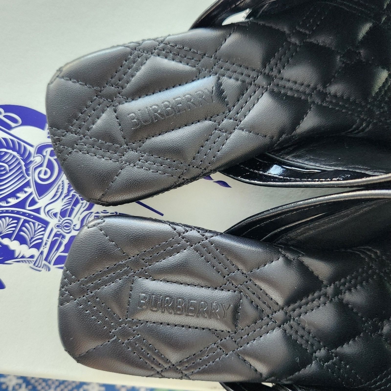 Burberry BURBERRY Leather Zip Sandals Black 37 Designer Quiet Luxury Size US 6 / IT 36 - 3 Thumbnail