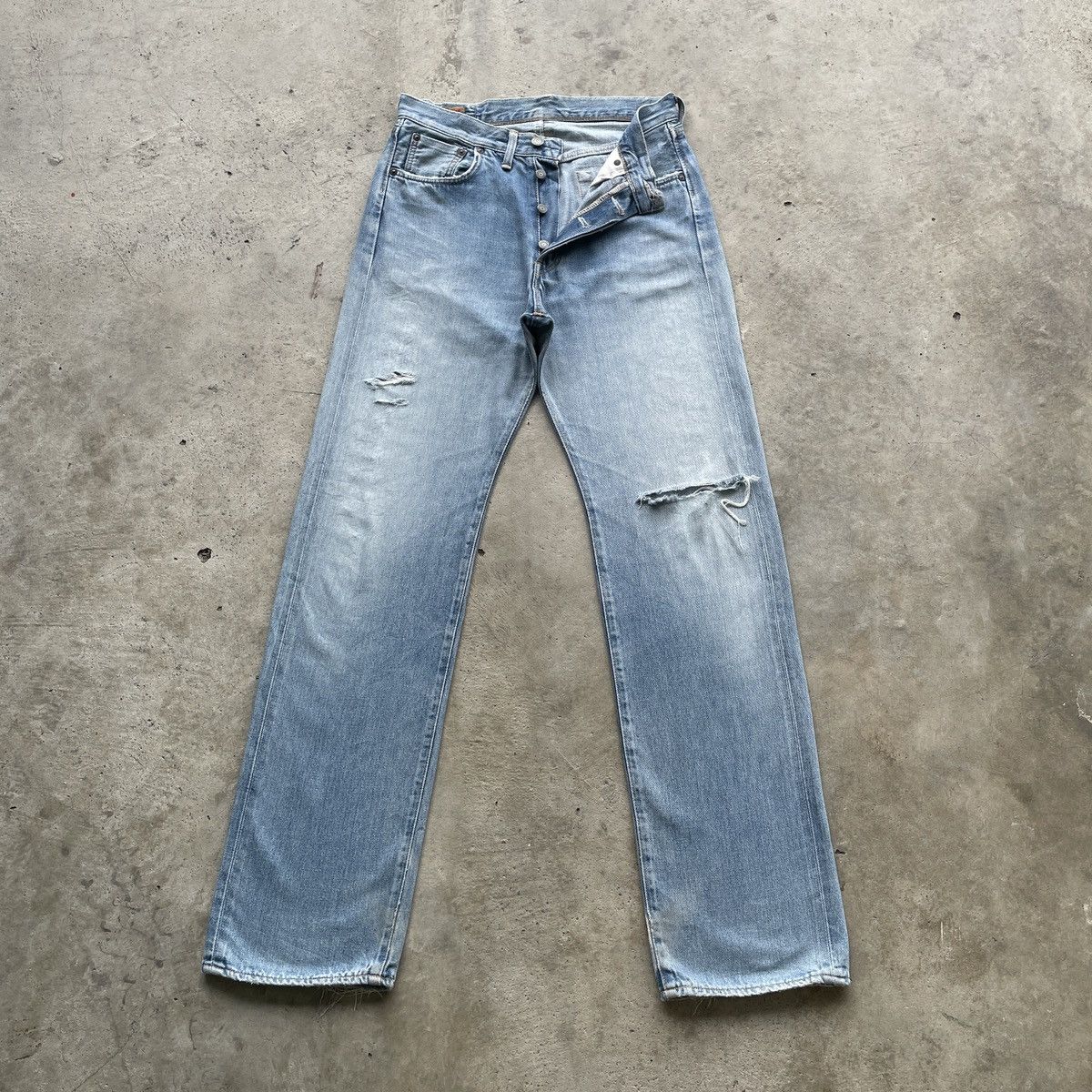 Japanese Brand Vintage Edwin 505 Distressed Denim Faded Jeans Pants W30 Size US 30 / EU 46 - 1 Thumbnail