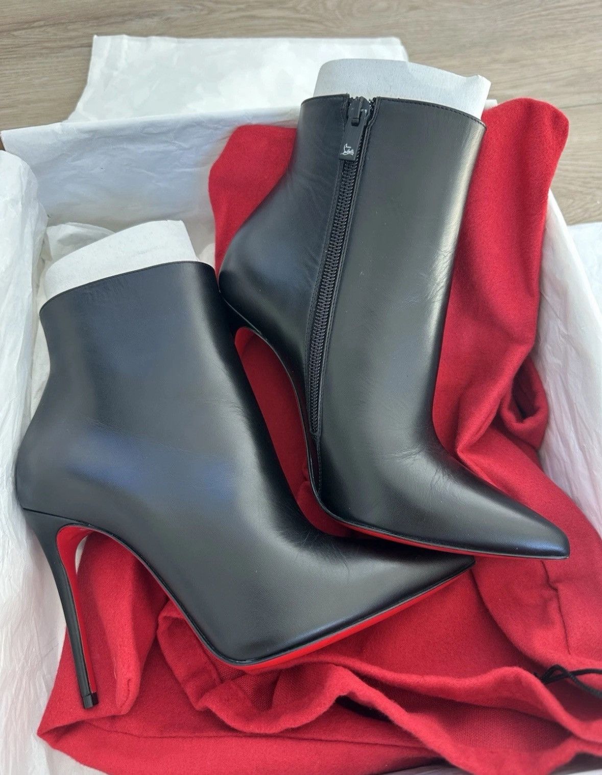 Christian Louboutin Christian Louboutin So Kate Bootie 100 Black Leather Size US 5.5 / IT 35.5 - 3 Thumbnail