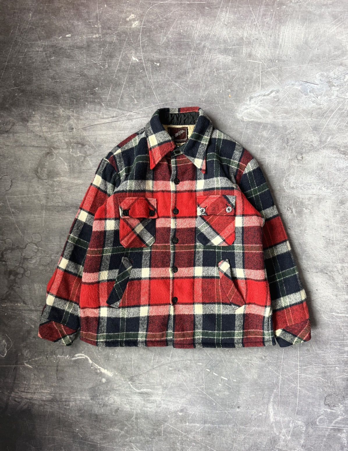 Vintage Vintage Le Jacket by Carrog Wool Flannel Jacket Shirt (M) Size US L / EU 52-54 / 3 - 1 Thumbnail