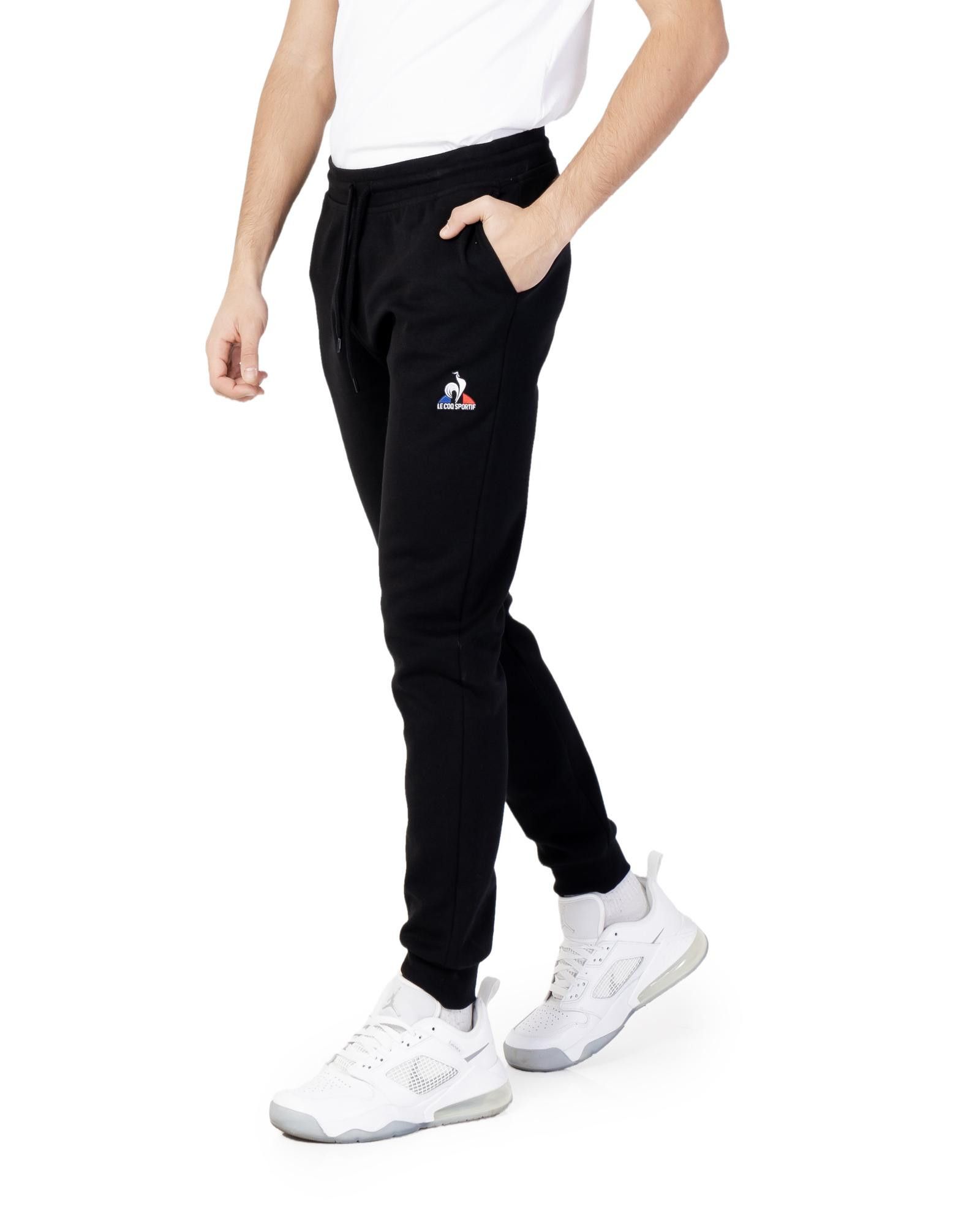 image of Le Coq Sportif Plain Trousers in Black, Men's (Size 38)