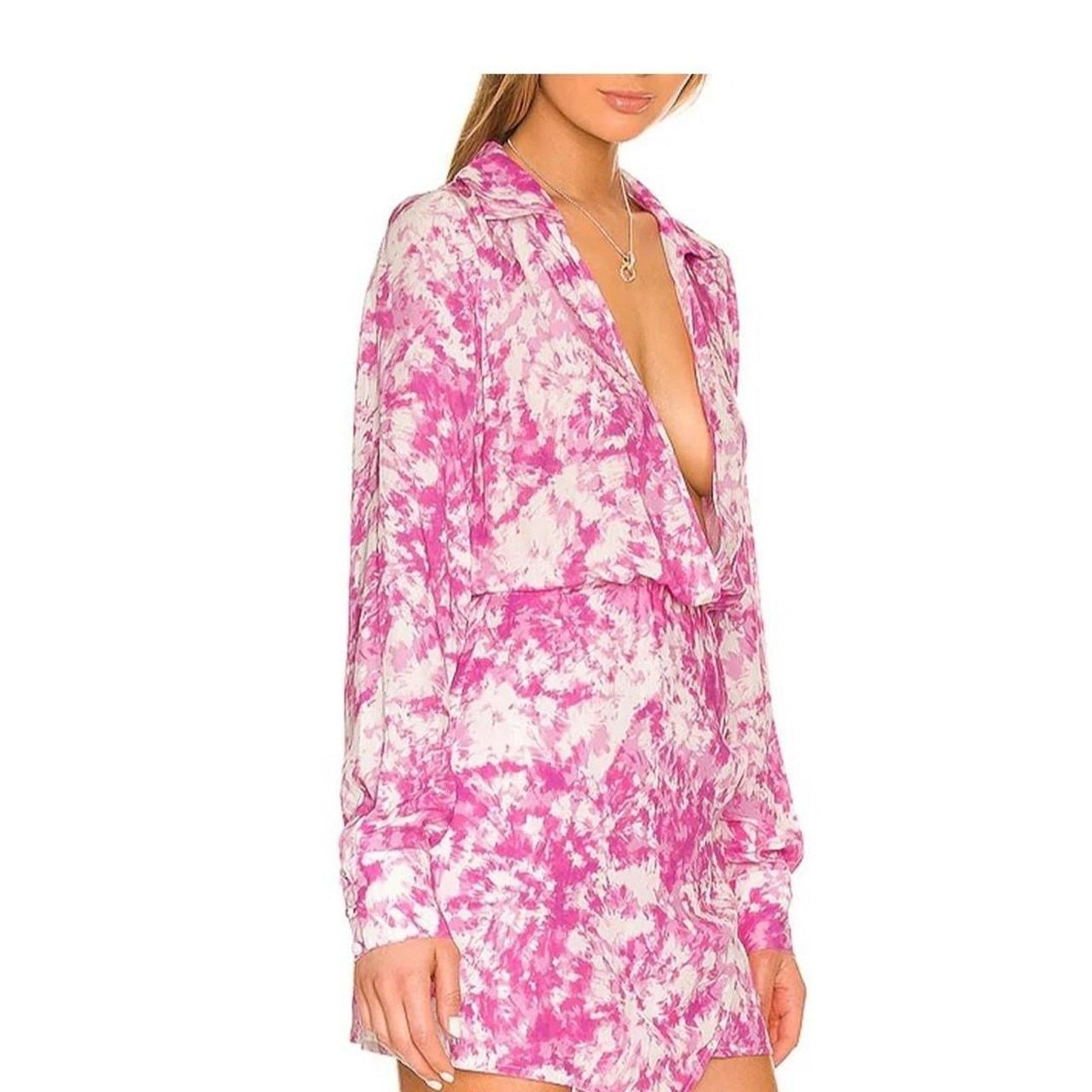 For Love & Lemons For Love & Lemons Devon Mini Shirt Dress In Size Small. Size S / US 4 / IT 40 - 7 Thumbnail