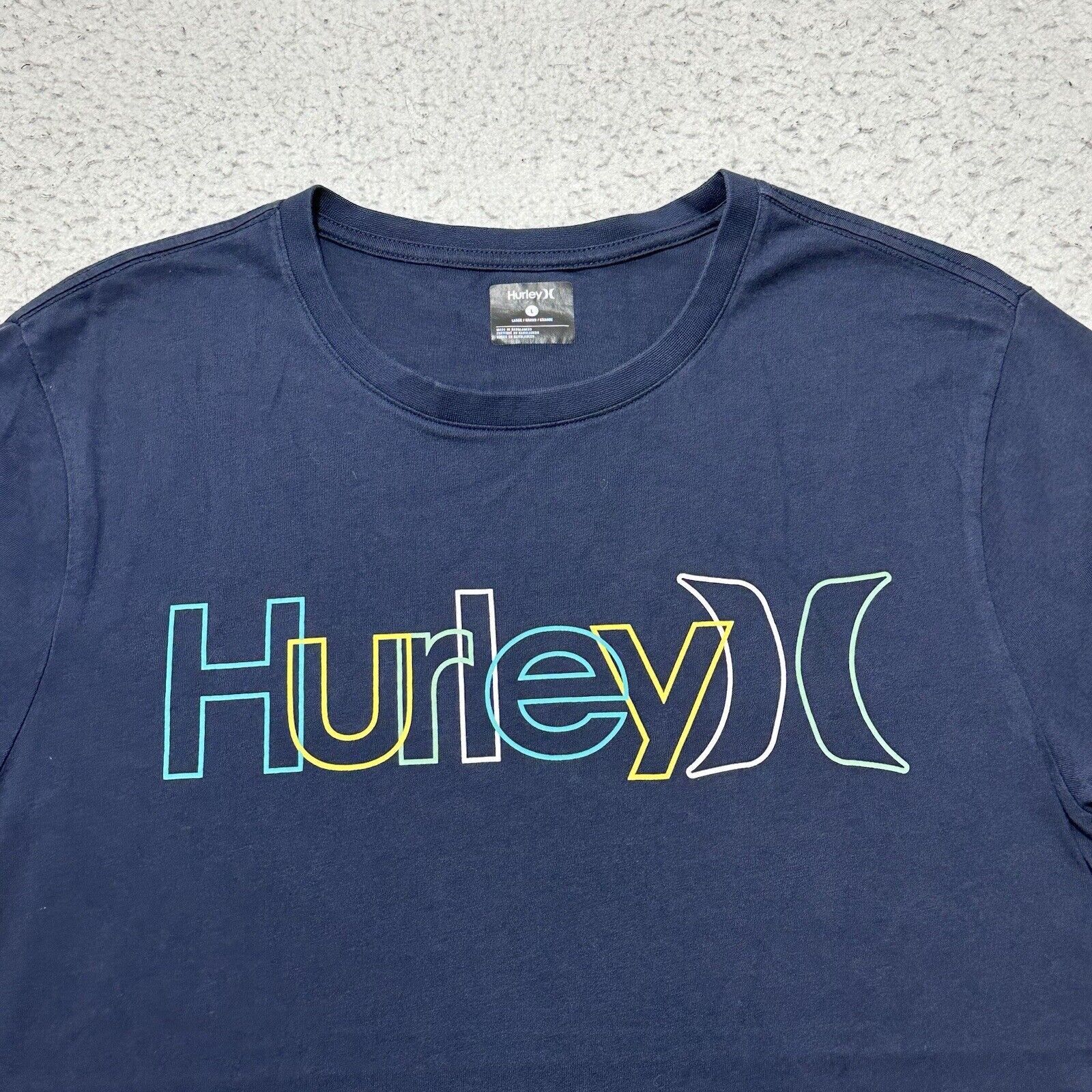 Hurley Hurley Men's Large Crewneck Graphic T Shirt Blue Colorful Size US L / EU 52-54 / 3 - 2 Thumbnail