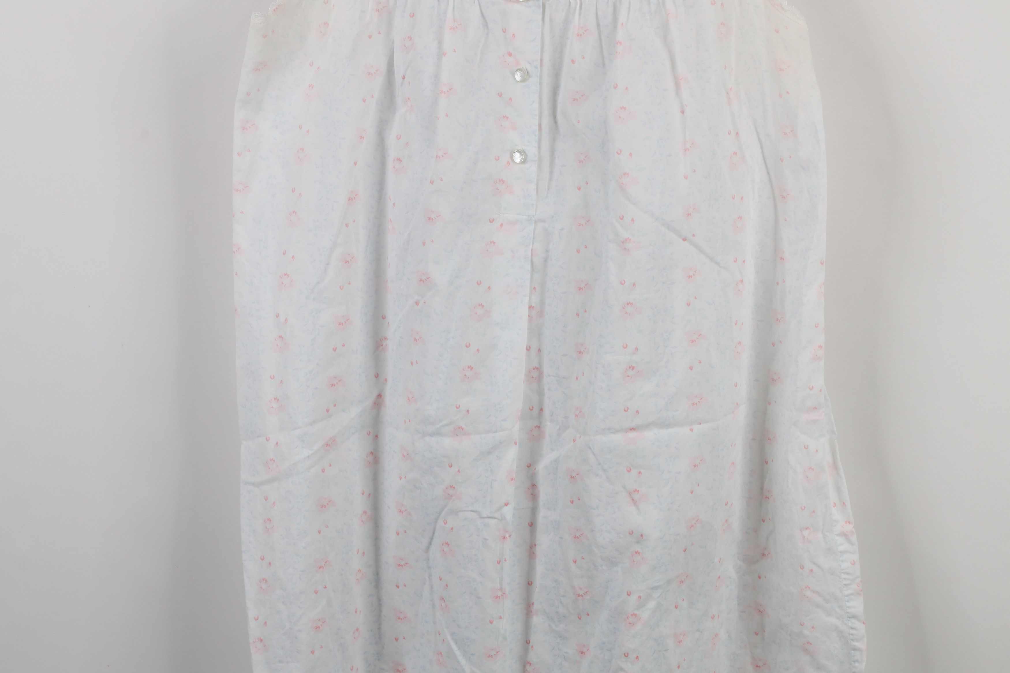Vintage Vintage 90s Miss Elaine Lace Knit Sleeveless Night Gown Size M / US 6-8 / IT 42-44 - 3 Thumbnail