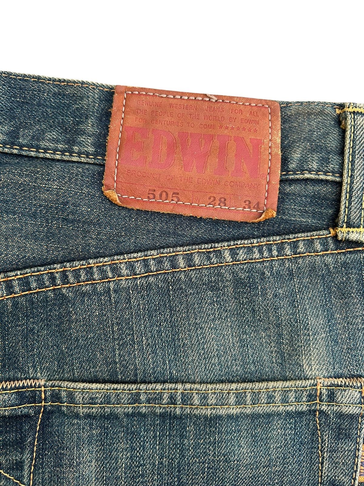 Kapital VINTAGE EDWIN 505 SELVEDGE BAGGY RUSTY DISTRESSED DENIM JEAN Size US 28 / EU 44 - 5 Thumbnail