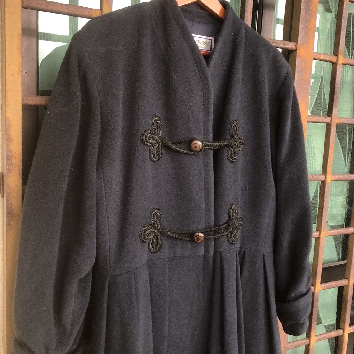 Yves Saint Laurent Yves Saint Laurent Green Wool Dress Size M / US 6-8 / IT 42-44 - 3 Thumbnail