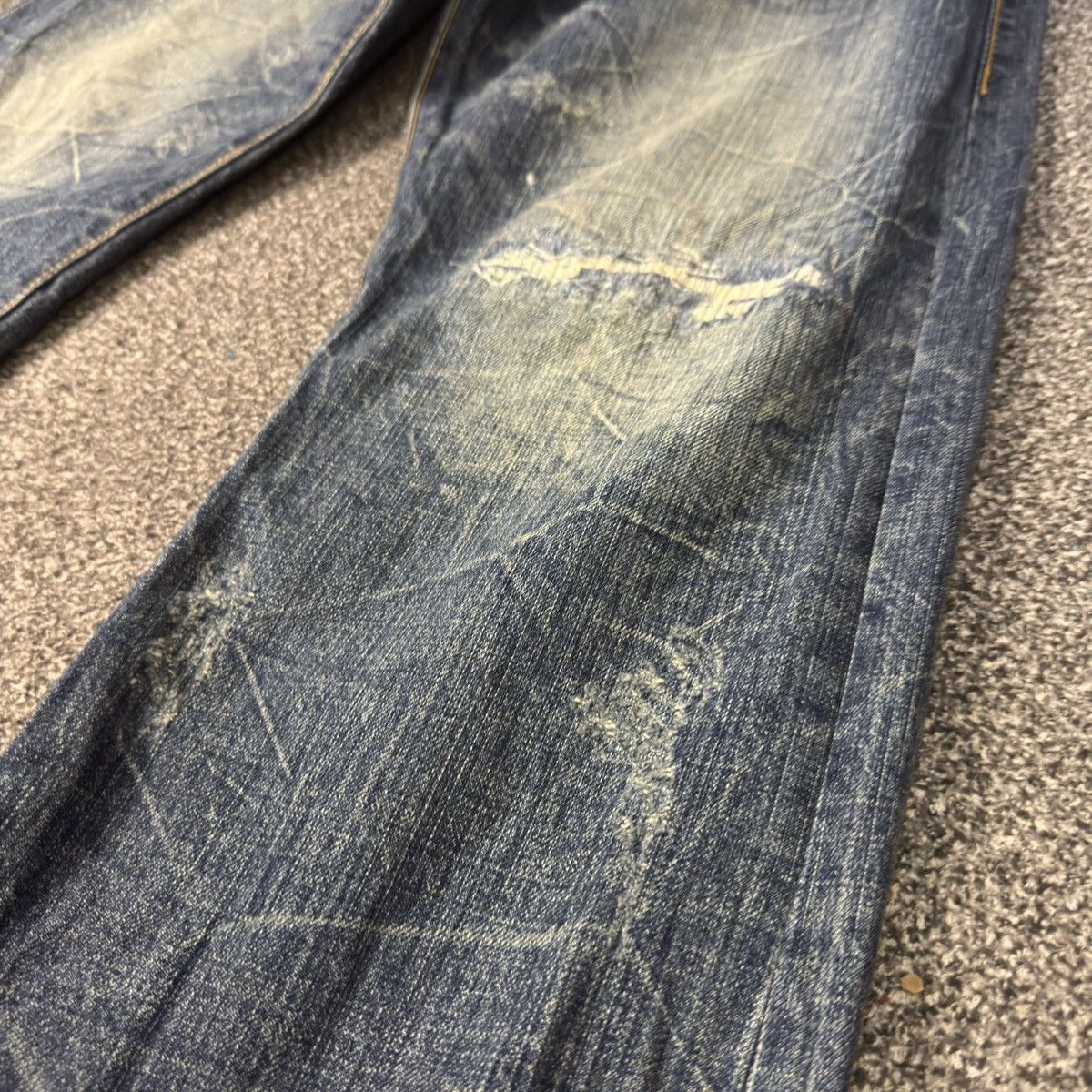 Beauty Beast 🔥🇯🇵 Japanese Distressed Co&Lu Ripped Baggy Jeans Size US 34 / EU 50 - 7 Thumbnail