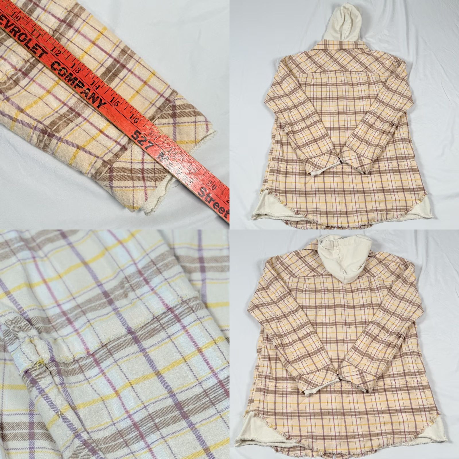 BKE VINTAGE BKE Boyfriend Shirt Jacket Shacket Plaid Hooded Flannel Button Front Shirt Jacket Size M / US 6-8 / IT 42-44 - 8 Thumbnail