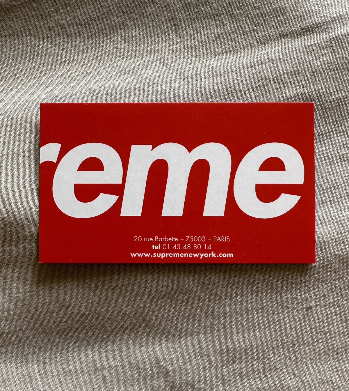 Supreme Supreme Paris Business Card Size ONE SIZE - 1 Thumbnail