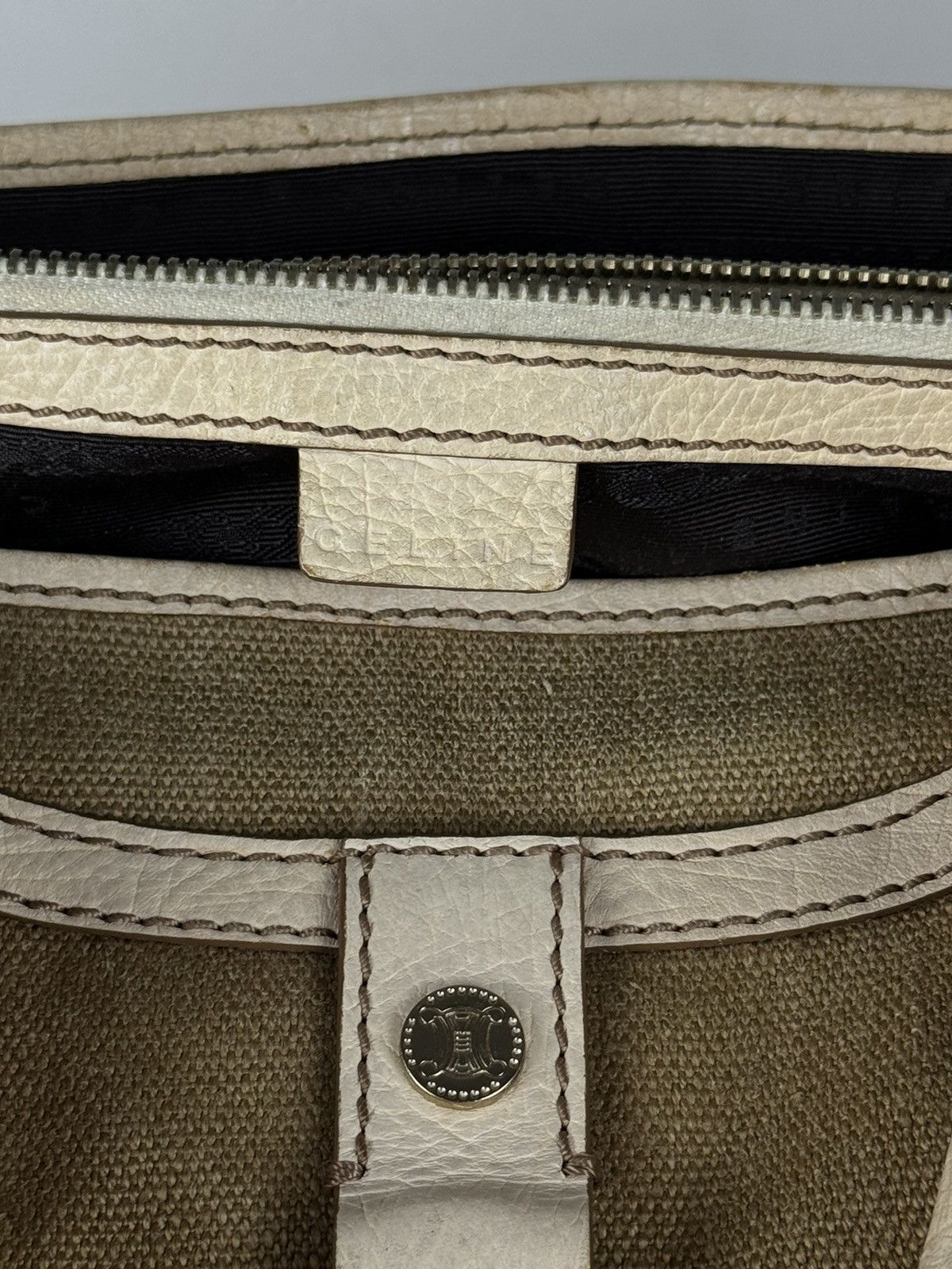 Celine Vintage leather hand bag Celine original luxury rare item Size ONE SIZE - 8 Thumbnail