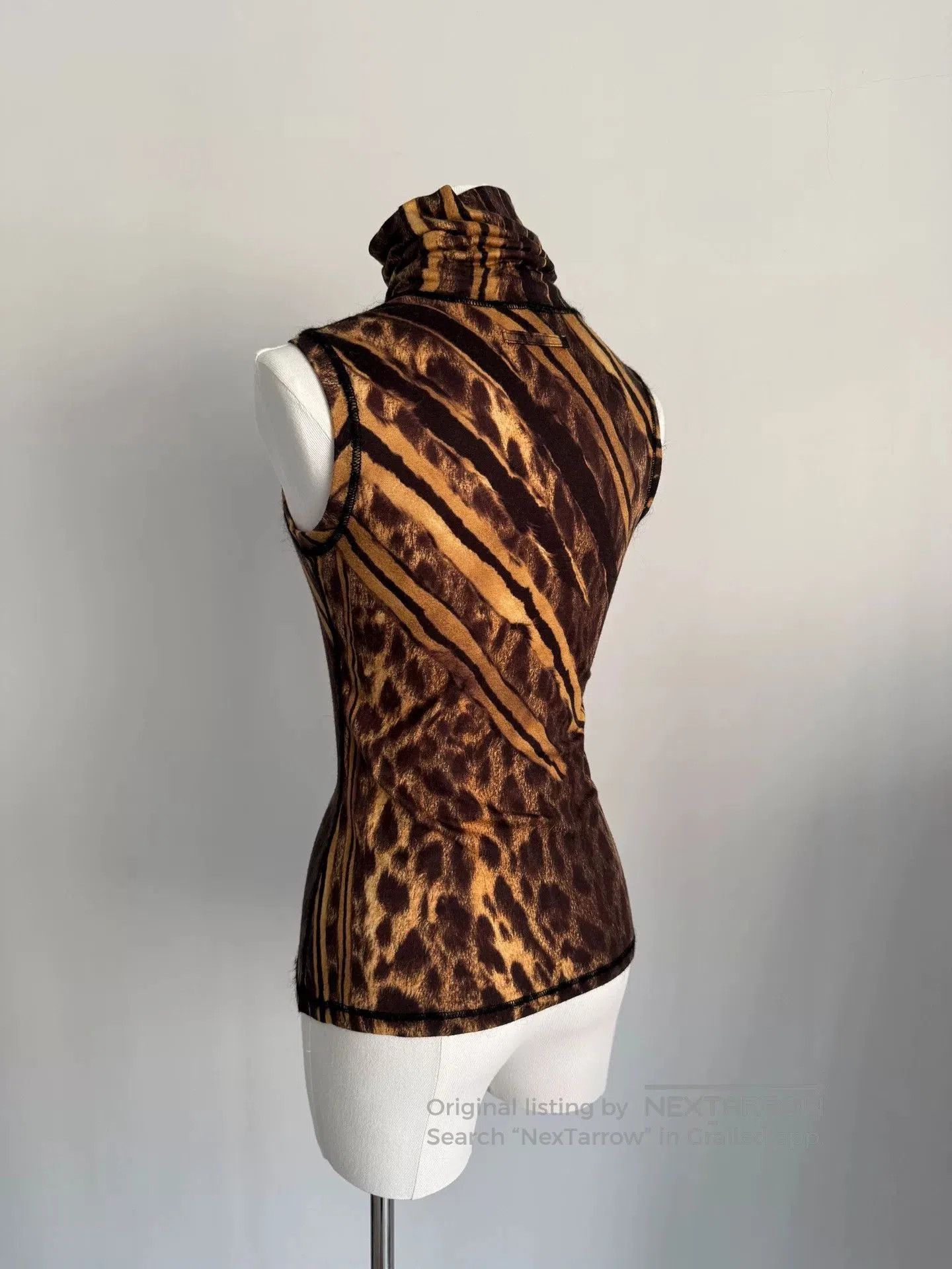 Jean Paul Gaultier leopard print sleeveless top by Jean Paul Gaultier. Size M / US 6-8 / IT 42-44 - 3 Thumbnail
