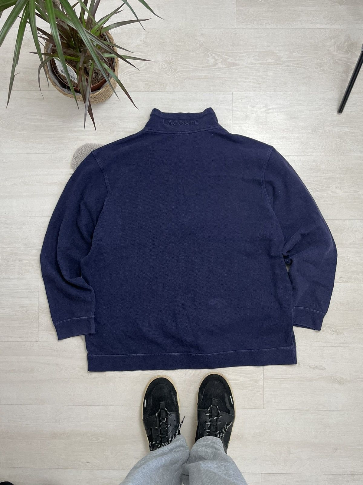 Lacoste × Vintage Lacoste Vintage 90’s Sweater Knit Baggy Fit Hooded Luxury Size US XXL / EU 58 / 5 - 5 Thumbnail