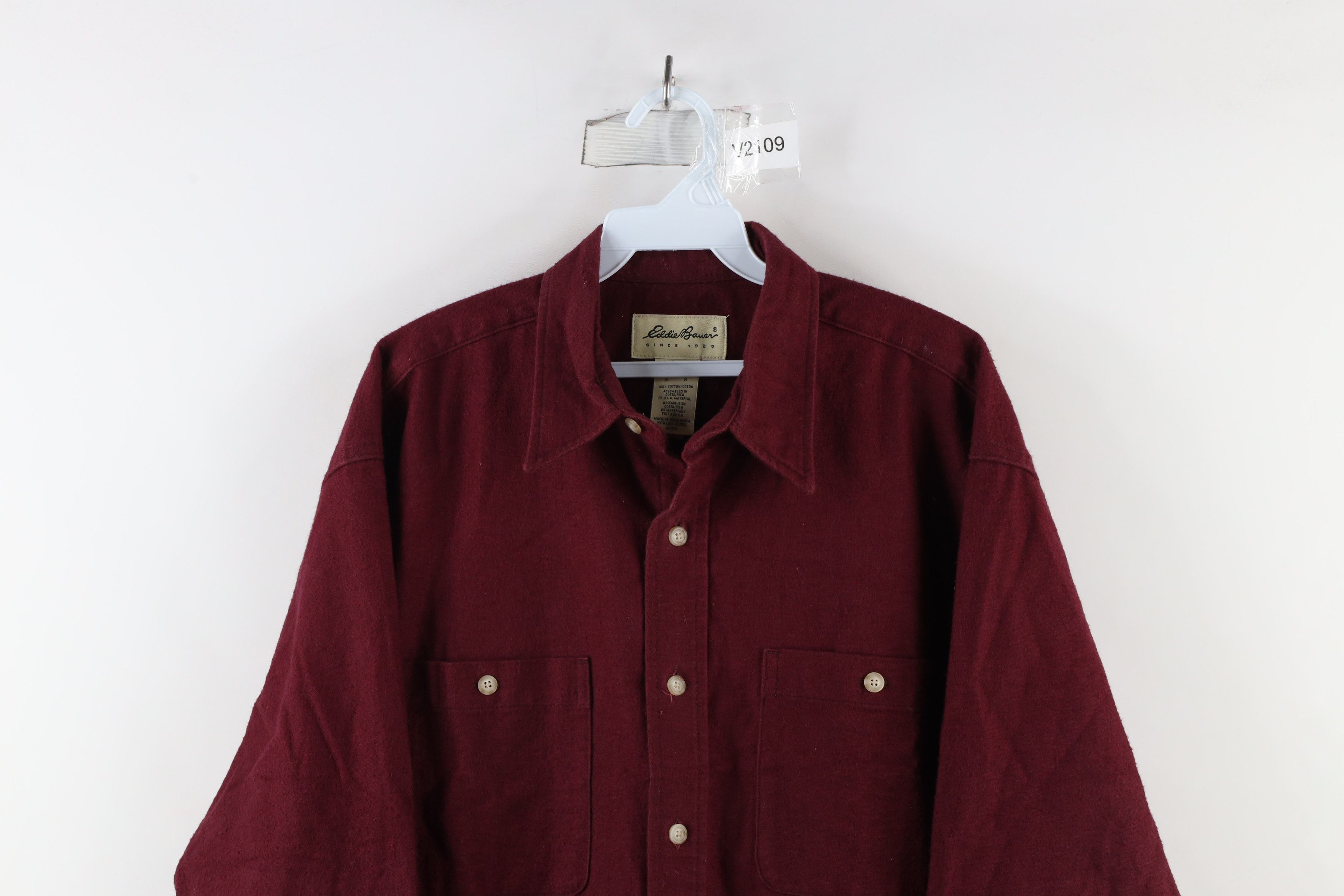Eddie Bauer × Vintage Vintage 90s Eddie Bauer Chamois Cloth Collared Button Shirt Size US M / EU 48-50 / 2 - 2 Thumbnail