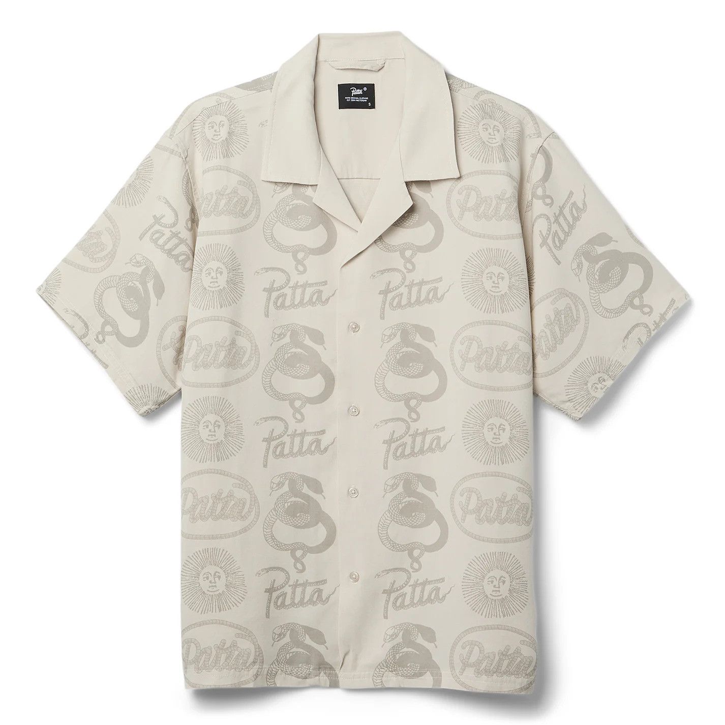 Patta Patta Serpentes Summer Short Sleeve Button Shirt Pumic Stone Size US L / EU 52-54 / 3 - 1 Thumbnail