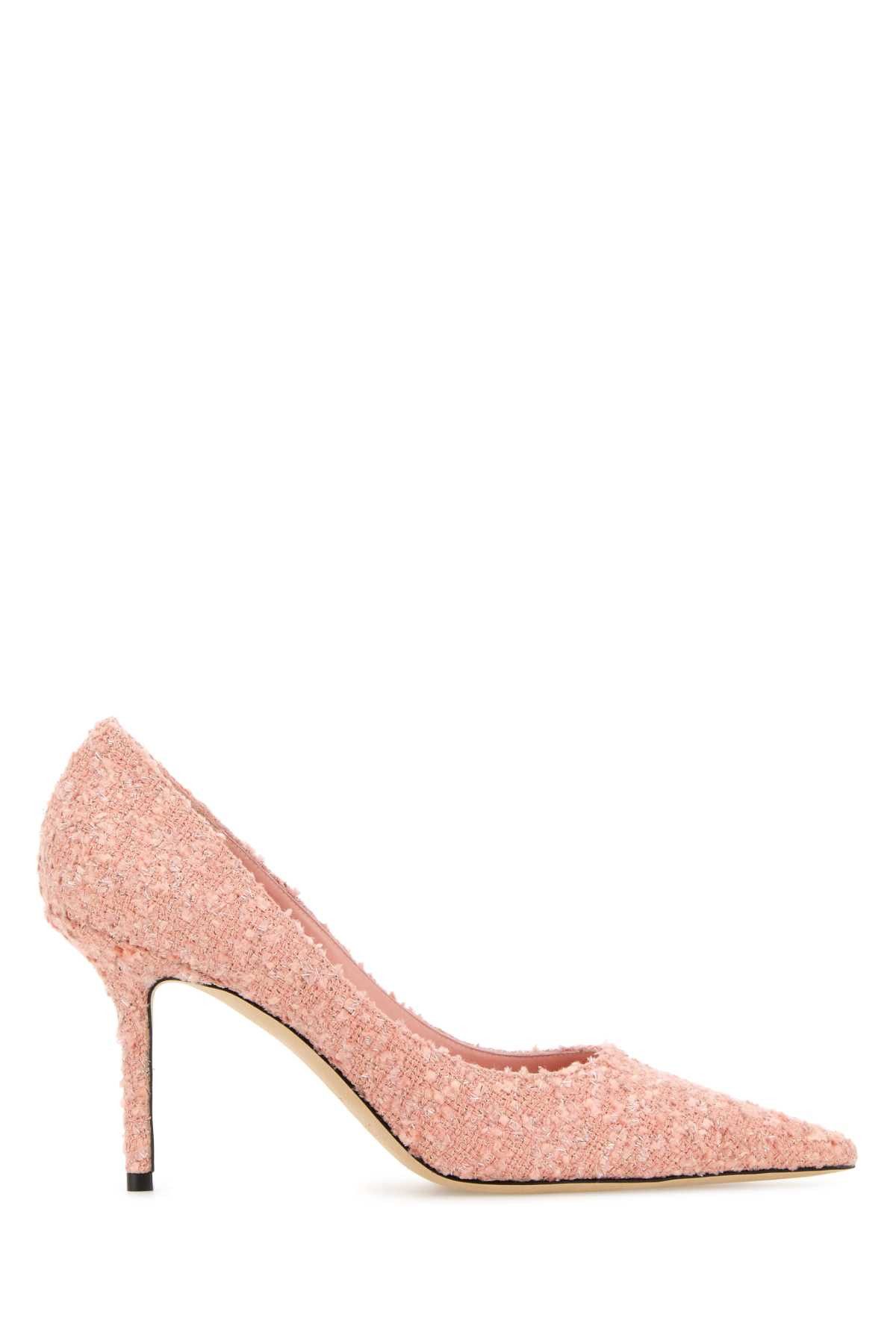 Jimmy Choo Pink Tweed Love Pumps Size US 6.5 / IT 36.5 - 1 Thumbnail