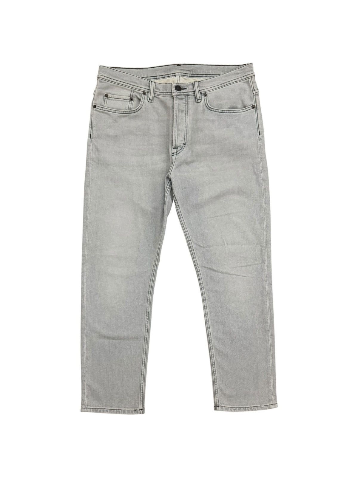 Acne Studios Acne Studios River Jeans Stone Grey Slim Fit Size US 31 - 1 Thumbnail