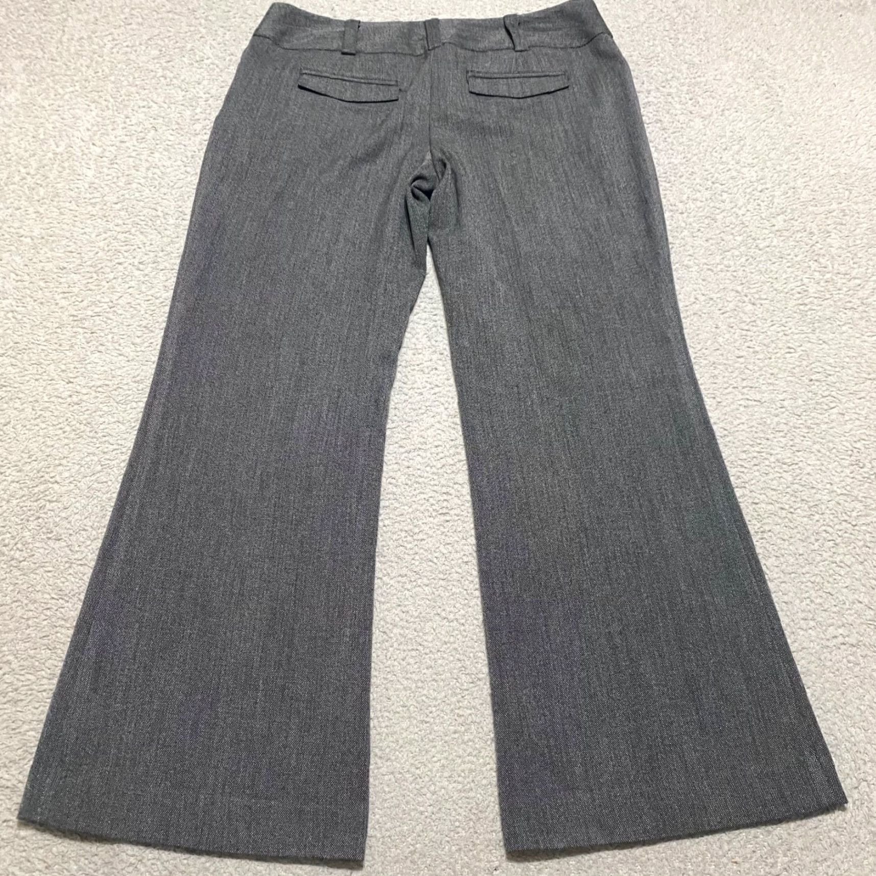 Apt. 9 Apt. 9 Womens Pants Dress Gray Wide-Leg High Rise 10P Petites Pockets Stretch Size 32" / US 10 / IT 46 - 2 Thumbnail