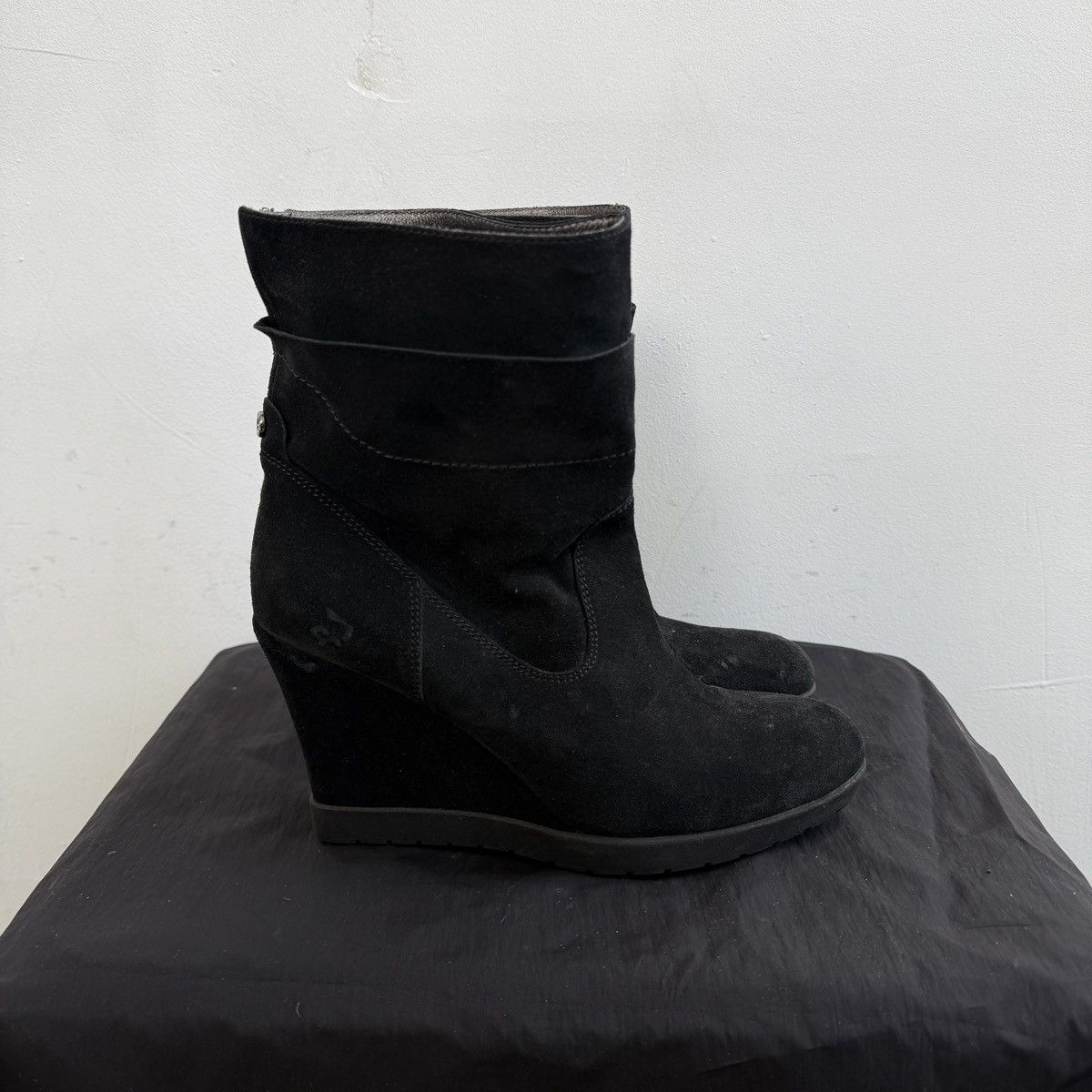 If Six Was Nine Janet Sport Wedge Black Suede Sneakers Isabel Marant Style Size US 8 / IT 38 - 1 Thumbnail