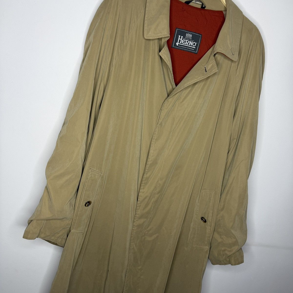 Herno HERNO Made in Italy Light Cotton Trench Coat Size US L / EU 52-54 / 3 - 3 Thumbnail