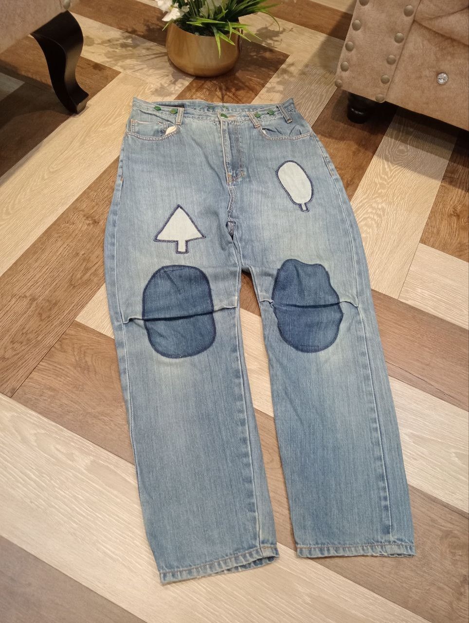 Ne-Net NE-NET ISSEY MIYAKE DISTRESSED BLUE DENIM PANTS Size US 30 / EU 46 - 3 Thumbnail
