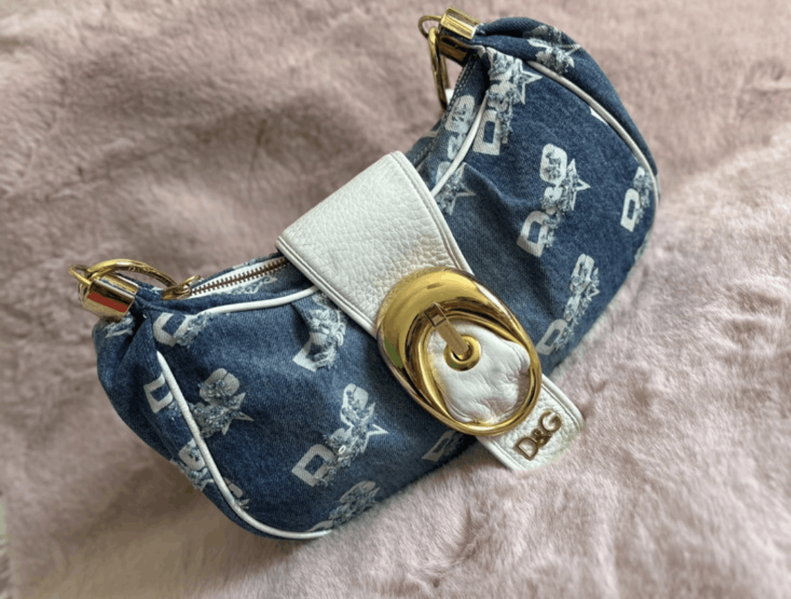 Dolce & Gabbana × Jean Dolce Gabbana Hand Bag Baguete Shoulder Hobo Denim EX0108 Size ONE SIZE - 10 Thumbnail