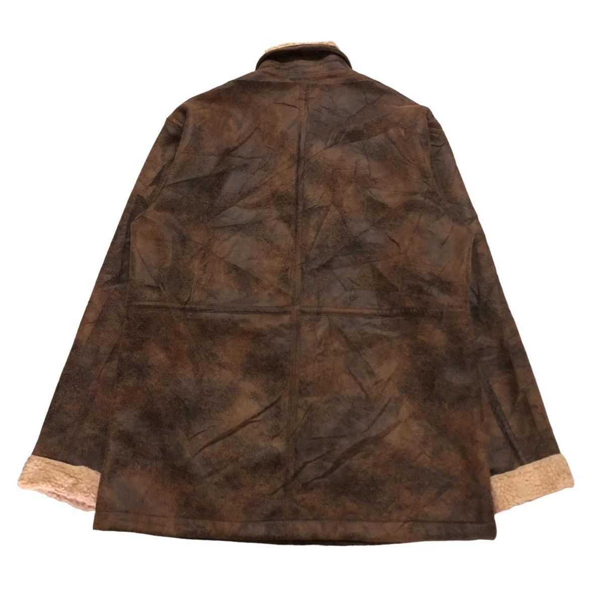 Japanese Brand 🔥VINTAGE BIKER JACKET SHEARLING BLANKET GU ISSEY MIYAKE Size US L / EU 52-54 / 3 - 2 Thumbnail