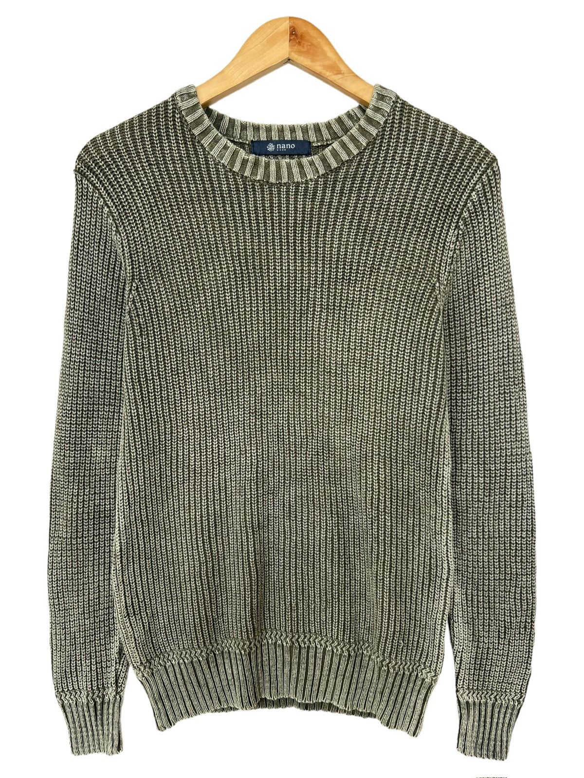 Japanese Brand Nano Universe Japan Distressed Sunfaded Knitwear Sweater Size US M / EU 48-50 / 2 - 1 Thumbnail