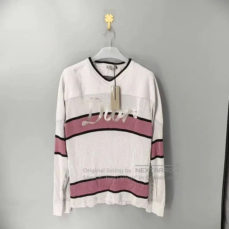 Dior Logo Striped Oversized Long Sleeve T.