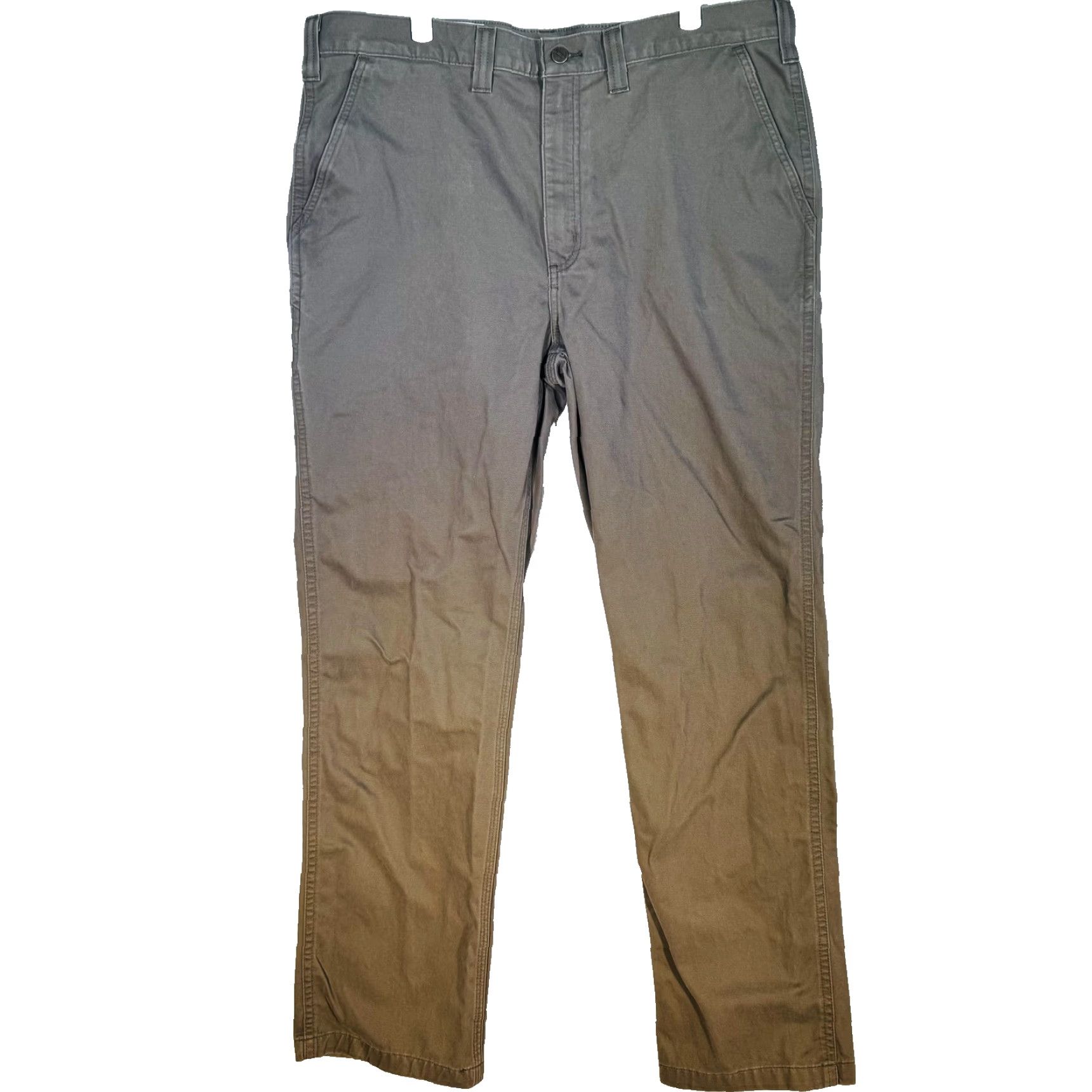 Carhartt Carhartt Pants Mens 38x34 Brown Relaxed Straight Cotton Workwear Zip Fly Utility Baggy Style: Straight, Dark Wash — USA Logo Mens Size US 38 / EU 54 - 2 Thumbnail