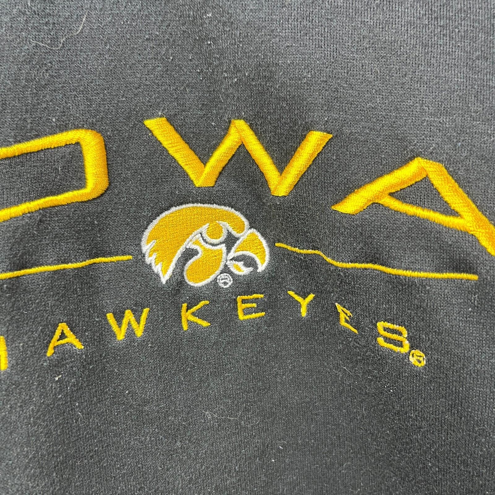 Other Vintage 90s Iowa Hawkeyes Hoodie 2XL University Embroidered Size ONE SIZE - 4 Thumbnail