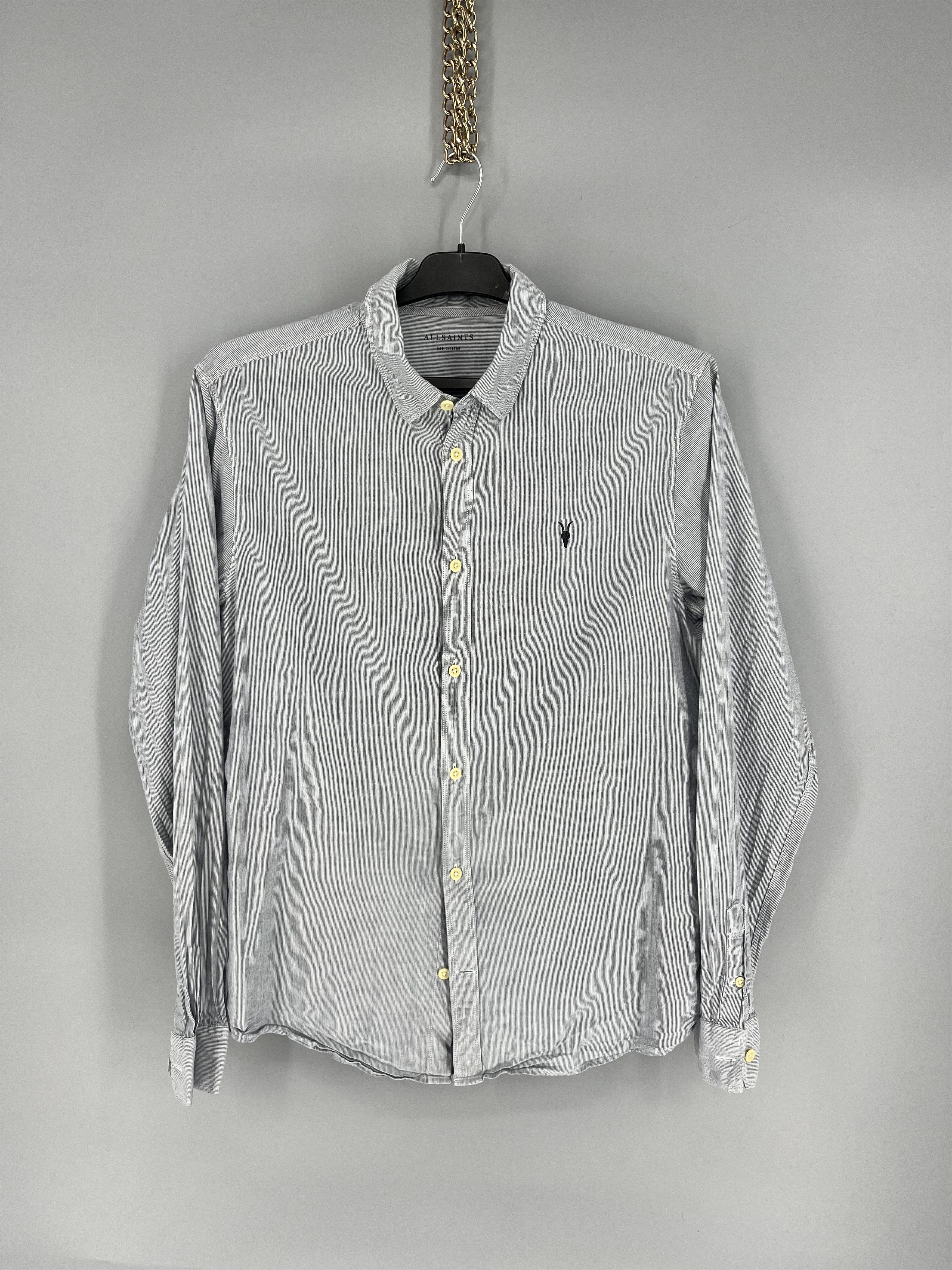 Allsaints Vintage Striped Shirt Allsaints Size M Rare Luxury Size US M / EU 48-50 / 2 - 1 Thumbnail