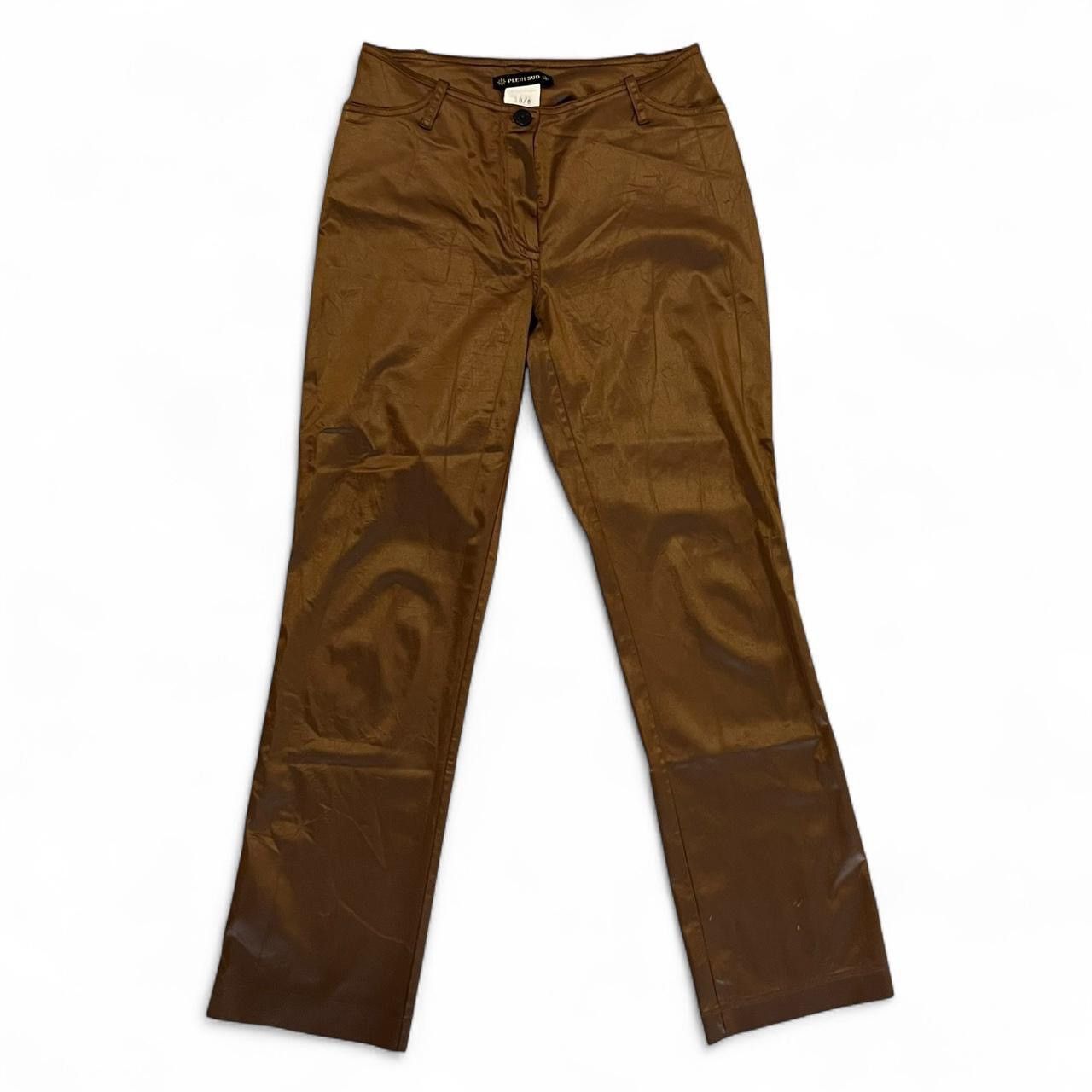 plein sud Vintage Plein Sud Y2K mid-rise brown shiny satin trousers Size 27" / US 4 / IT 40 - 8 Thumbnail