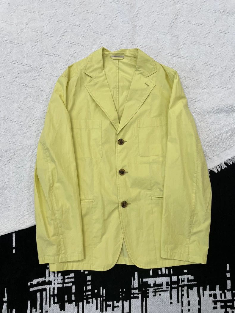 Hermes Hermes Yellow Shirt Blazer Jacket Size US S / EU 44-46 / 1 - 1 Thumbnail