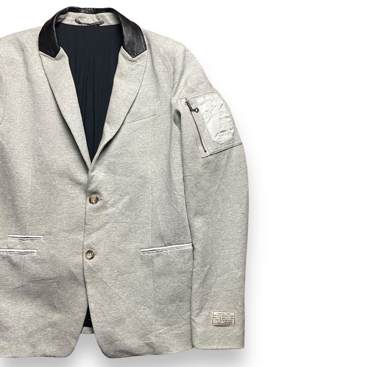 Diesel DIESEL COTTON + LEATHER BLAZER JACKET Size US XL / EU 56 / 4 - 6 Thumbnail