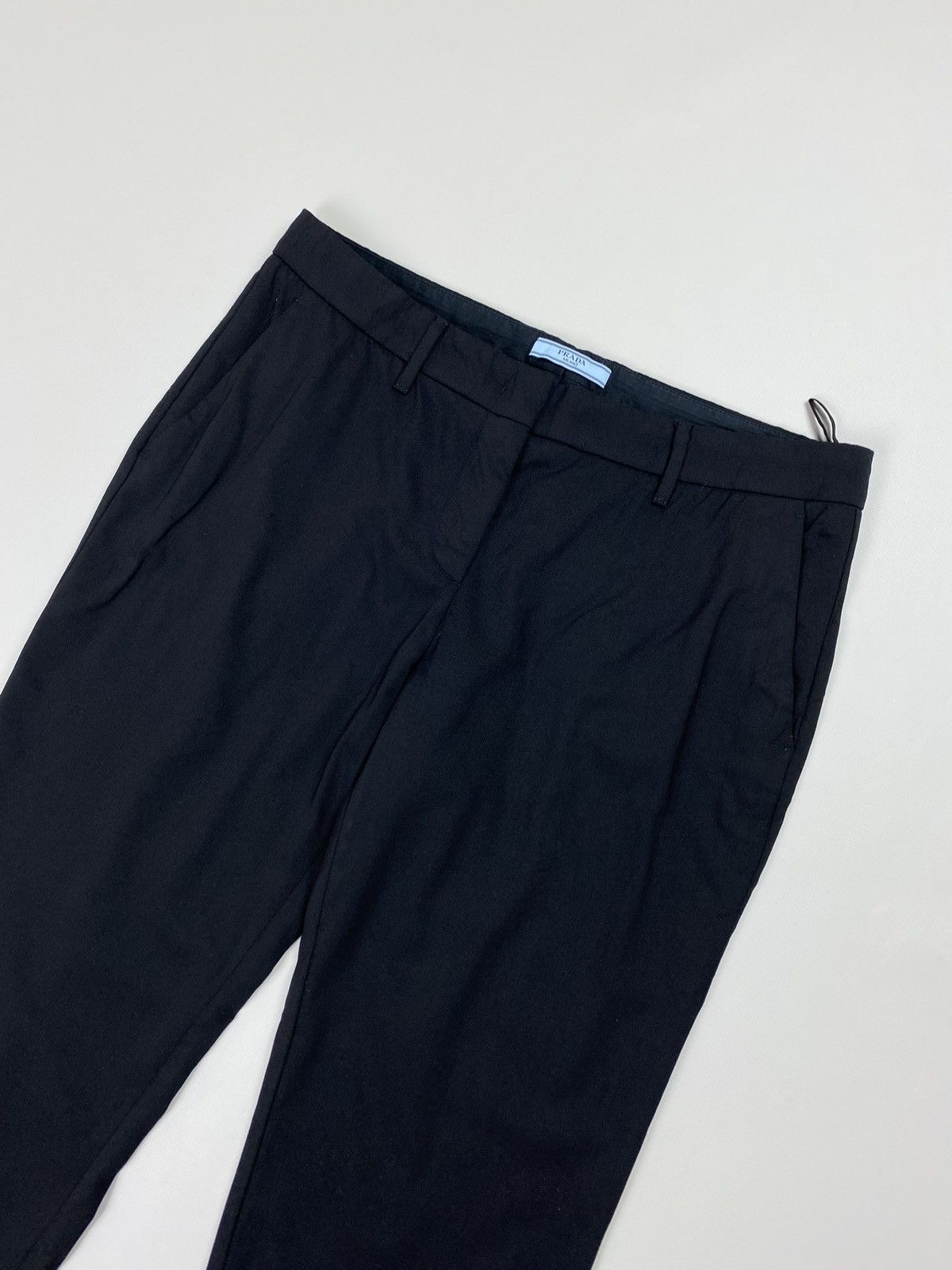 Prada × Vintage Prada Milano ladies wool dress pants trousers size 46 Size 32" / US 10 / IT 46 - 4 Thumbnail