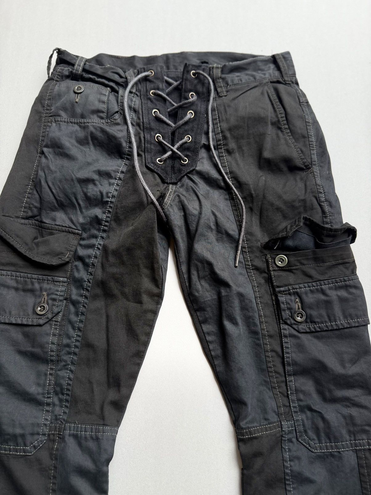 Japanese Brand Edifice lace up flare cargo pants Size US 26 / EU 42 - 2 Thumbnail