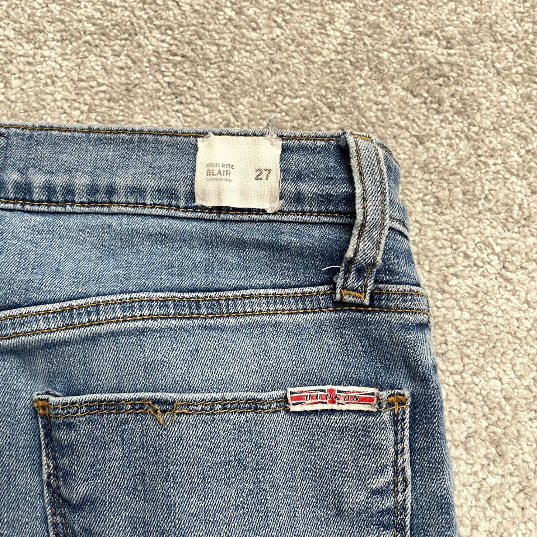 Hudson VINTAGE Hudson Women’s Skinny Denim Jeans 27 High Rise Stretch Blue 28x28 Size 27" / US 4 / IT 40 - 4 Thumbnail