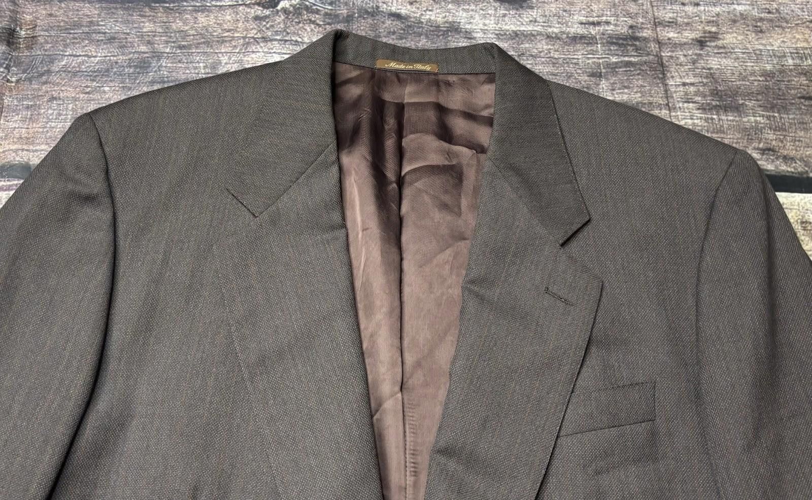Ermenegildo Zegna Ermenegildo Zegna Blazer Jacket Brown Super 100s Wool Italy Size 48R - 4 Thumbnail