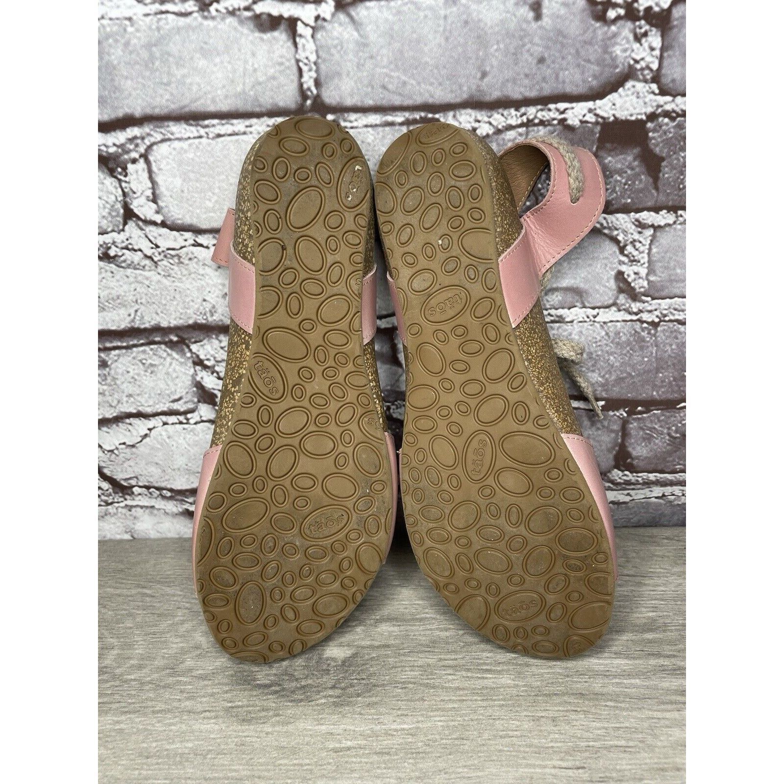 Other TAOS Pink Leather Ankle Lace Strap Cork Wedge Sandals Women Size US 9.5 / IT 39.5 - 11 Thumbnail