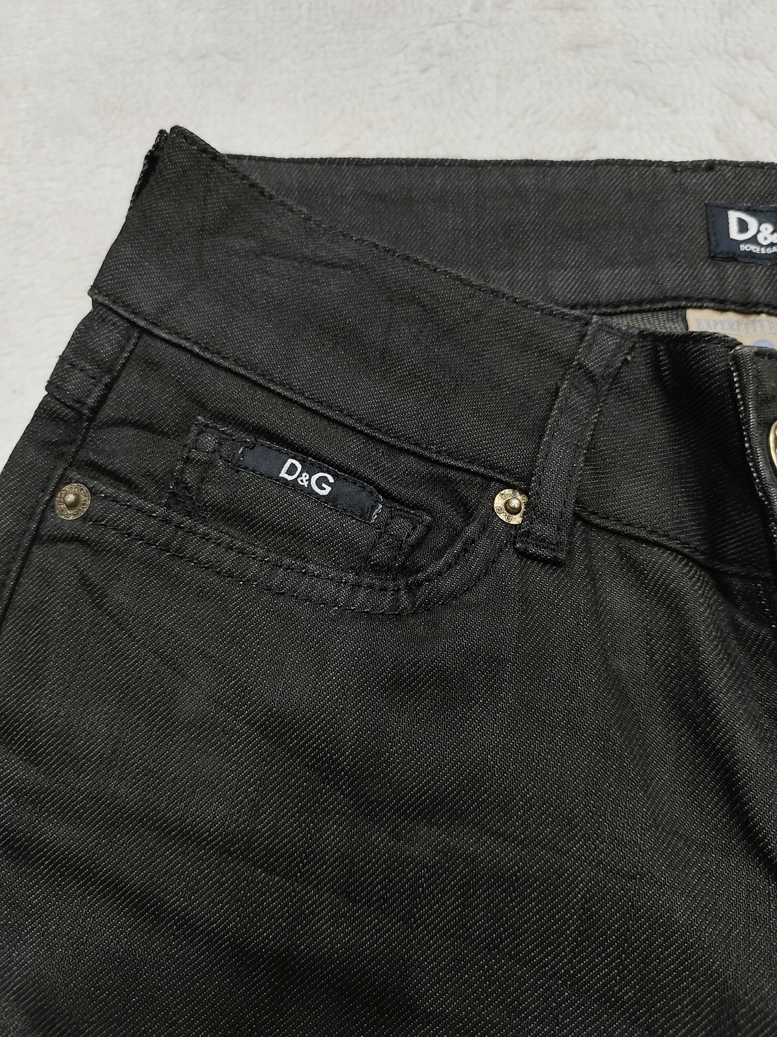 Dolce & Gabbana DOLCE GABBANA❤️‍🔥"COOL" Low Waist Y2k Bootcut Wax Jeans Size 28" / US 6 / IT 42 - 7 Thumbnail