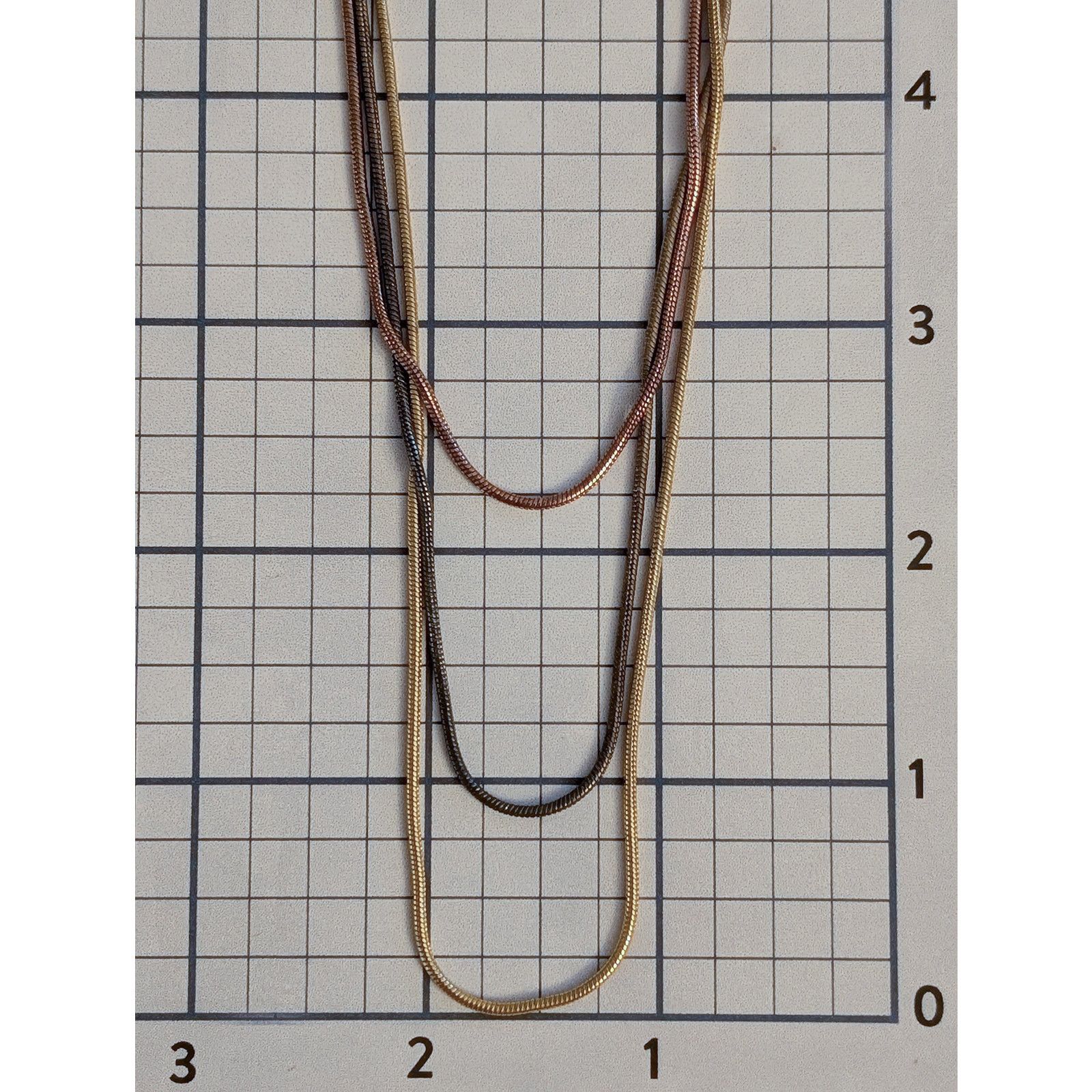 Vintage Premier Designs VTG 24" Tri-Tone Snake Chain Layer Necklace Size ONE SIZE - 7 Thumbnail