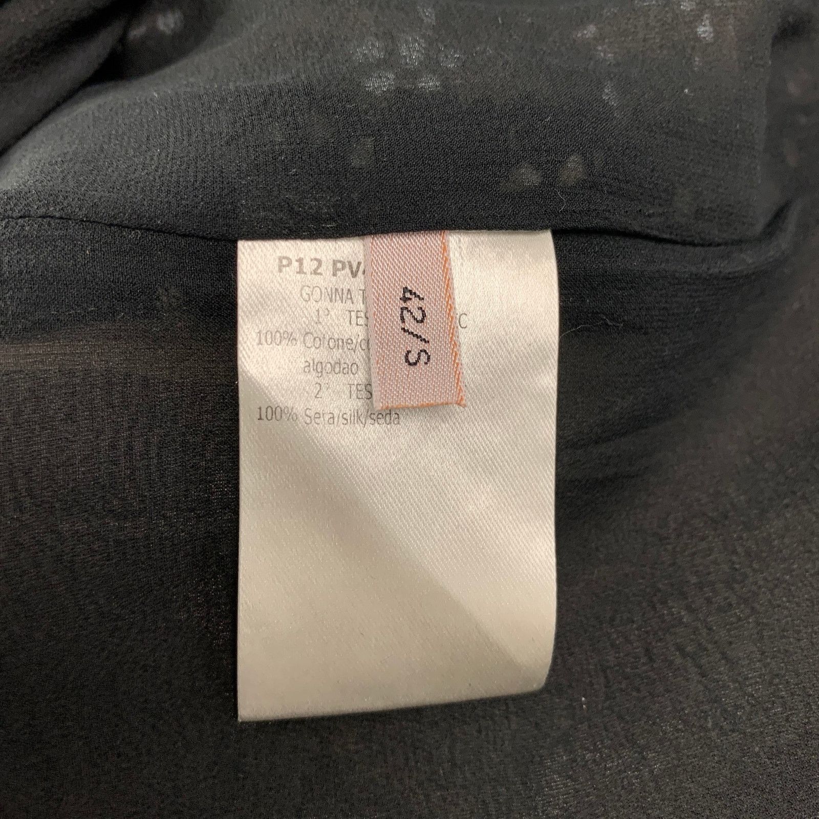 Giambattista Valli GIAMBATTISTA VALLI Size S Black Cotton Guipure Pencil Skirt Size 28" / US 6 / IT 42 - 5 Thumbnail
