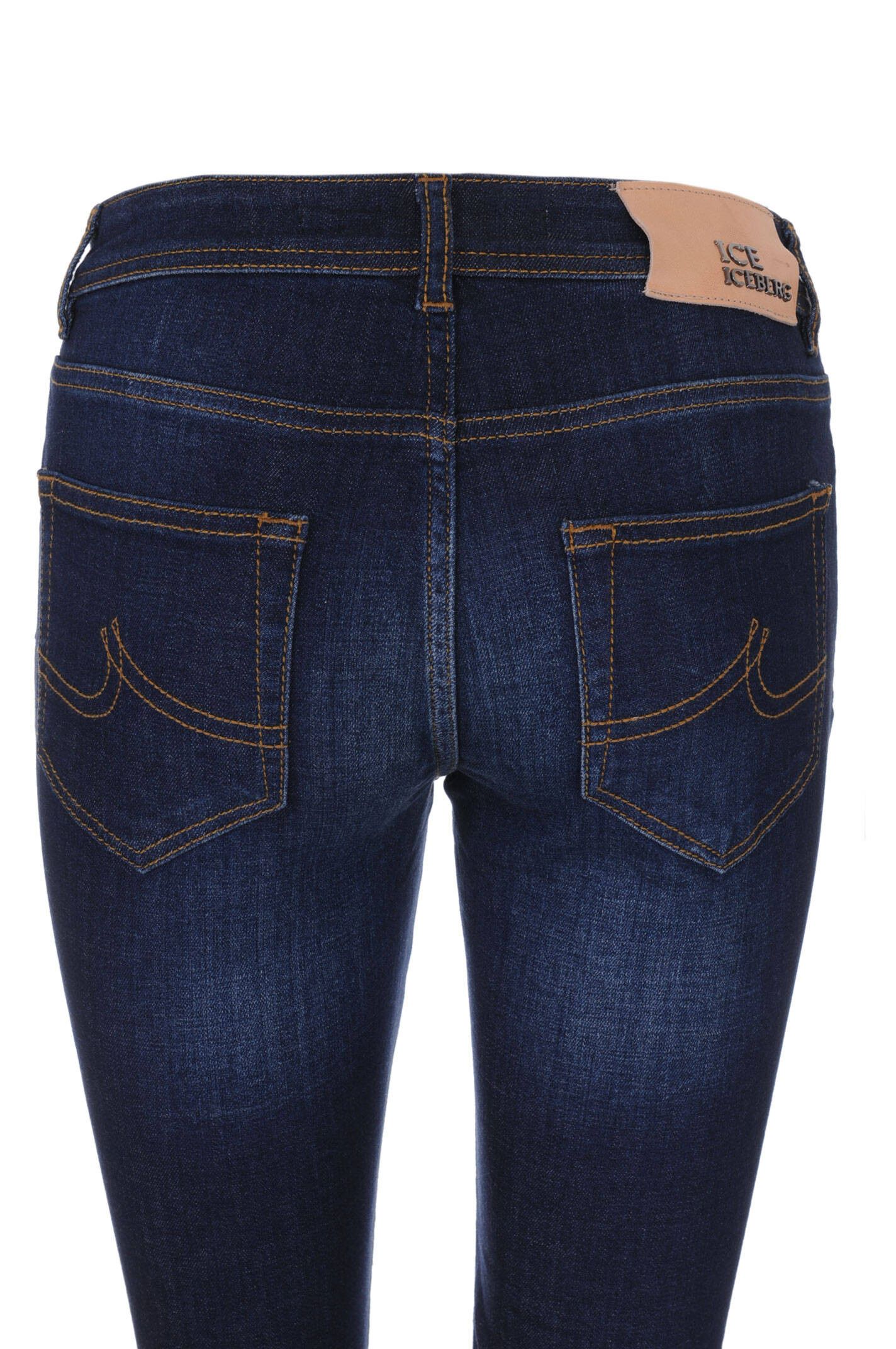 Designer × Iceberg Iceberg Shanghai 27 Slim Fit Blue Women's Jeans Size 29" - 3 Thumbnail