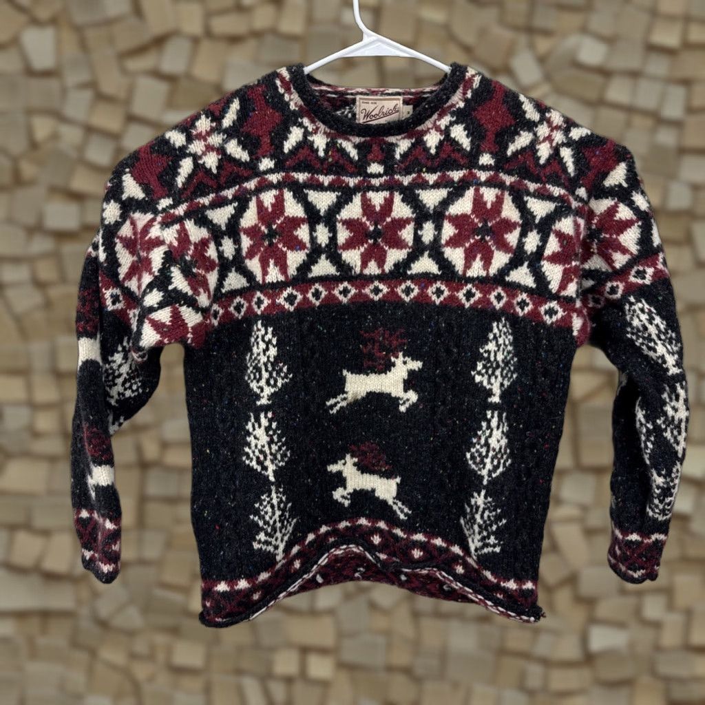 Vintage VINTAGE Woolrich Sweater Adults Medium Fair Isle Reindeer Nordic Ski Christmas Holiday 90s Size US M / EU 48-50 / 2 - 1 Thumbnail