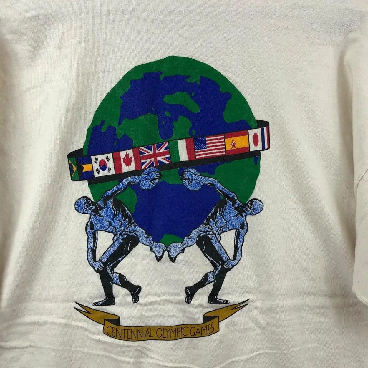 Vintage Vintage 1996 ATLANTA USA OLYMPICl Games Tee Shirt Athletic Size US XL / EU 56 / 4 - 7 Thumbnail