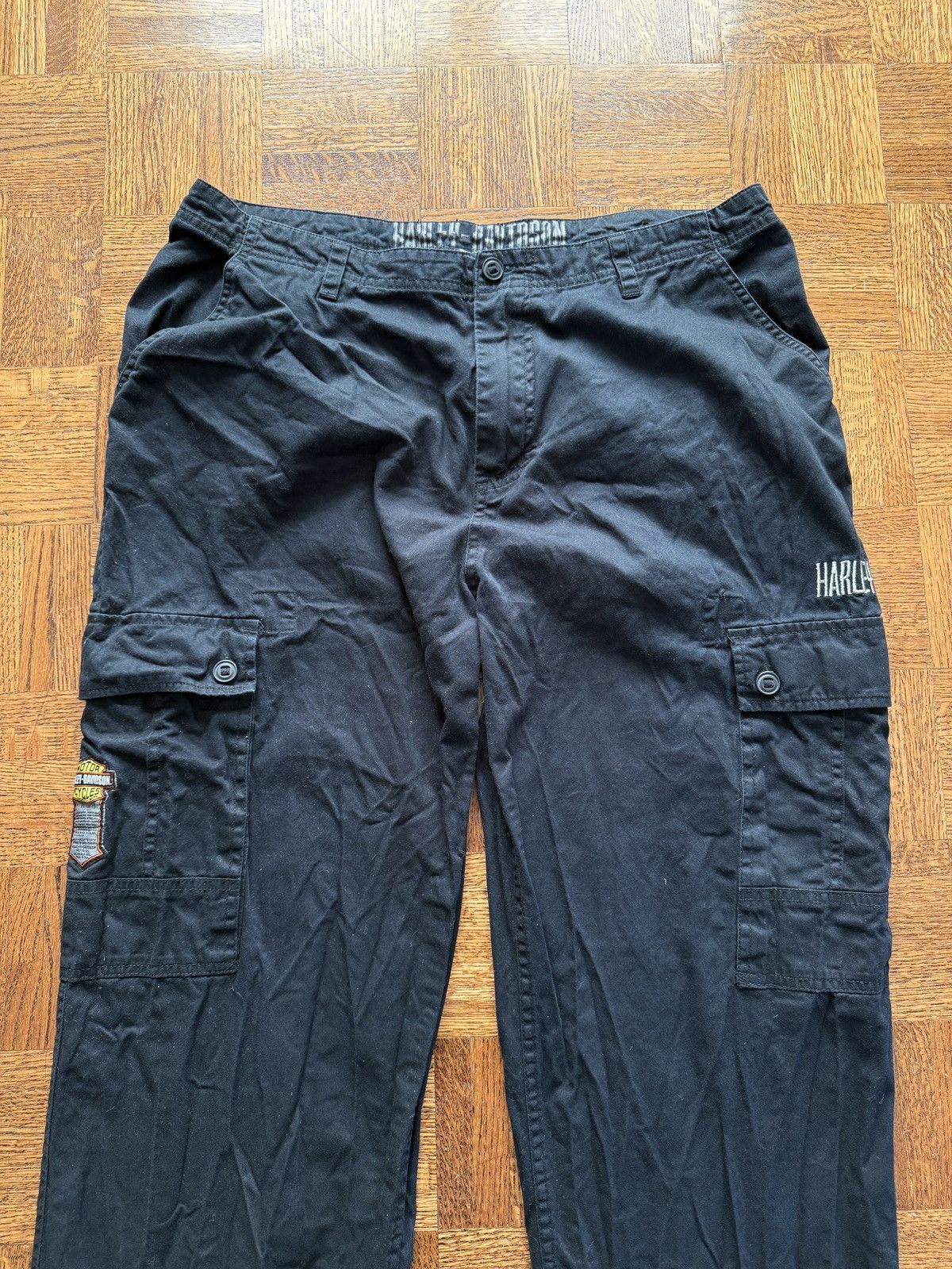 Harley Davidson Vintage Y2K Harley Davidson Embroidered Cargo Pants Size US 36 / EU 52 - 5 Thumbnail