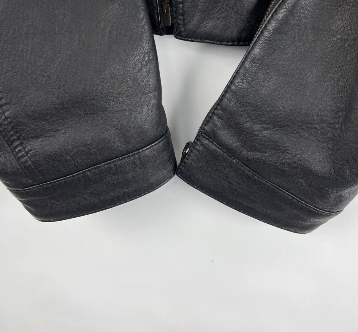 Alexander McQueen Alexander McQueen McQ Black Zip Biker Leather Jacket K12 Size XS / US 0-2 / IT 36-38 - 5 Thumbnail